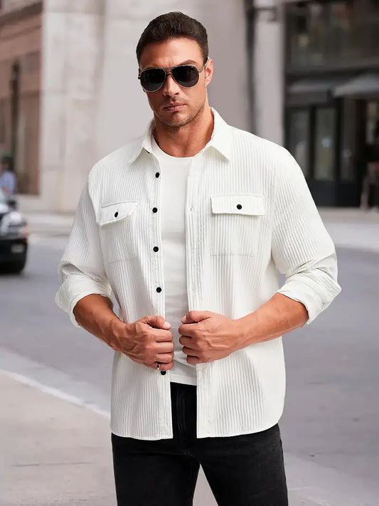 Blamglam Men's Corduroy Shirt - Casual, Stylish, and Comfortable