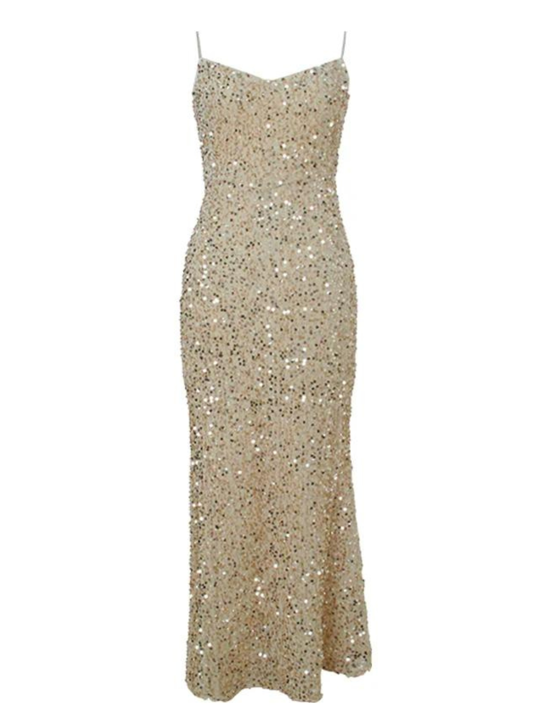 Elegant Beige Velvet Sequin Dress - Stunning Evening Gown for Special Occasions, Party, Prom, and Weddings - Comfortable, Stylish, Eye-Catching Design