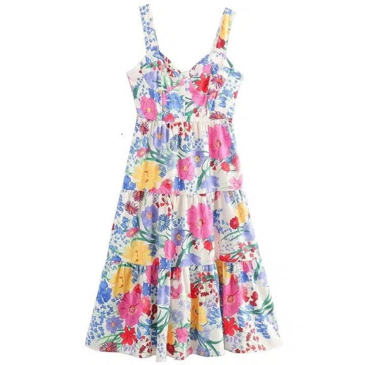 "BlamGlam Floral Print Flare Dress - Effortless Elegance for Any Occasion"